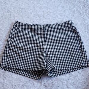 Kenar gingham black and white print woman shorts size 12